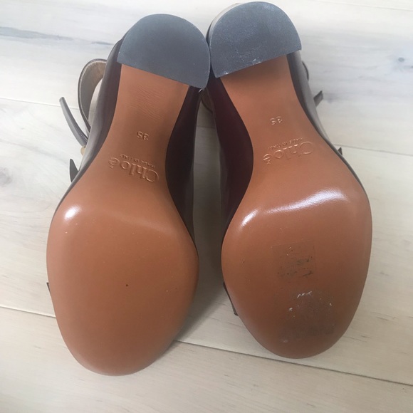 Chloé Multi-Strap Leather Pumps NWT - Picture 5 of 8